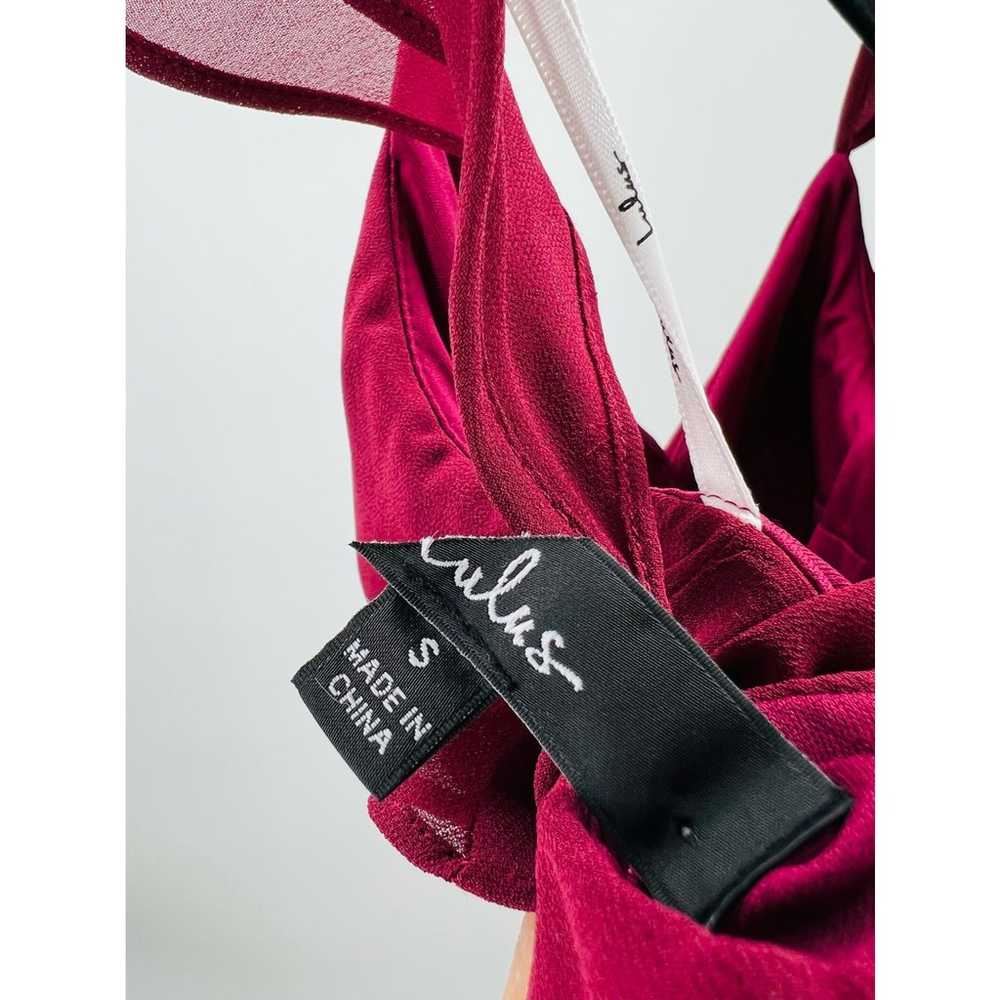 LULU'S S burgundy ruffle sleeveless maxi bridesma… - image 8