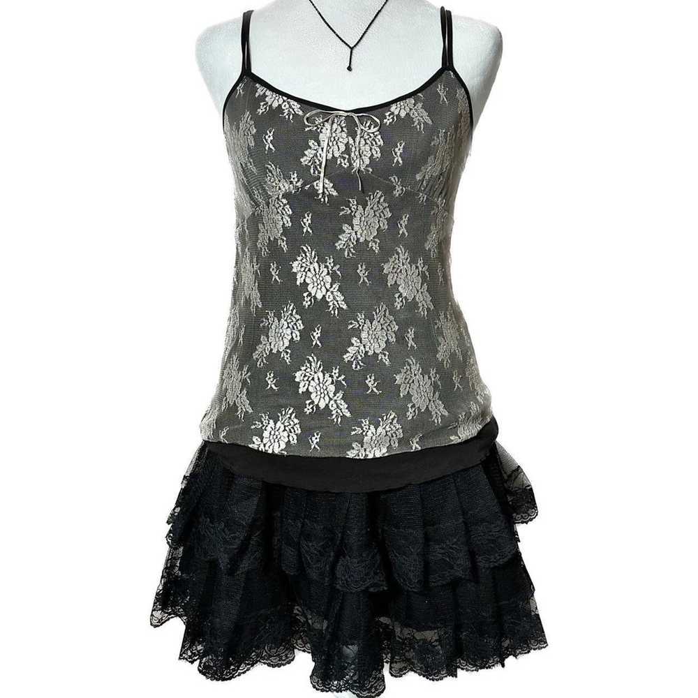lace lined floral babydoll milkmaid cami. - image 2