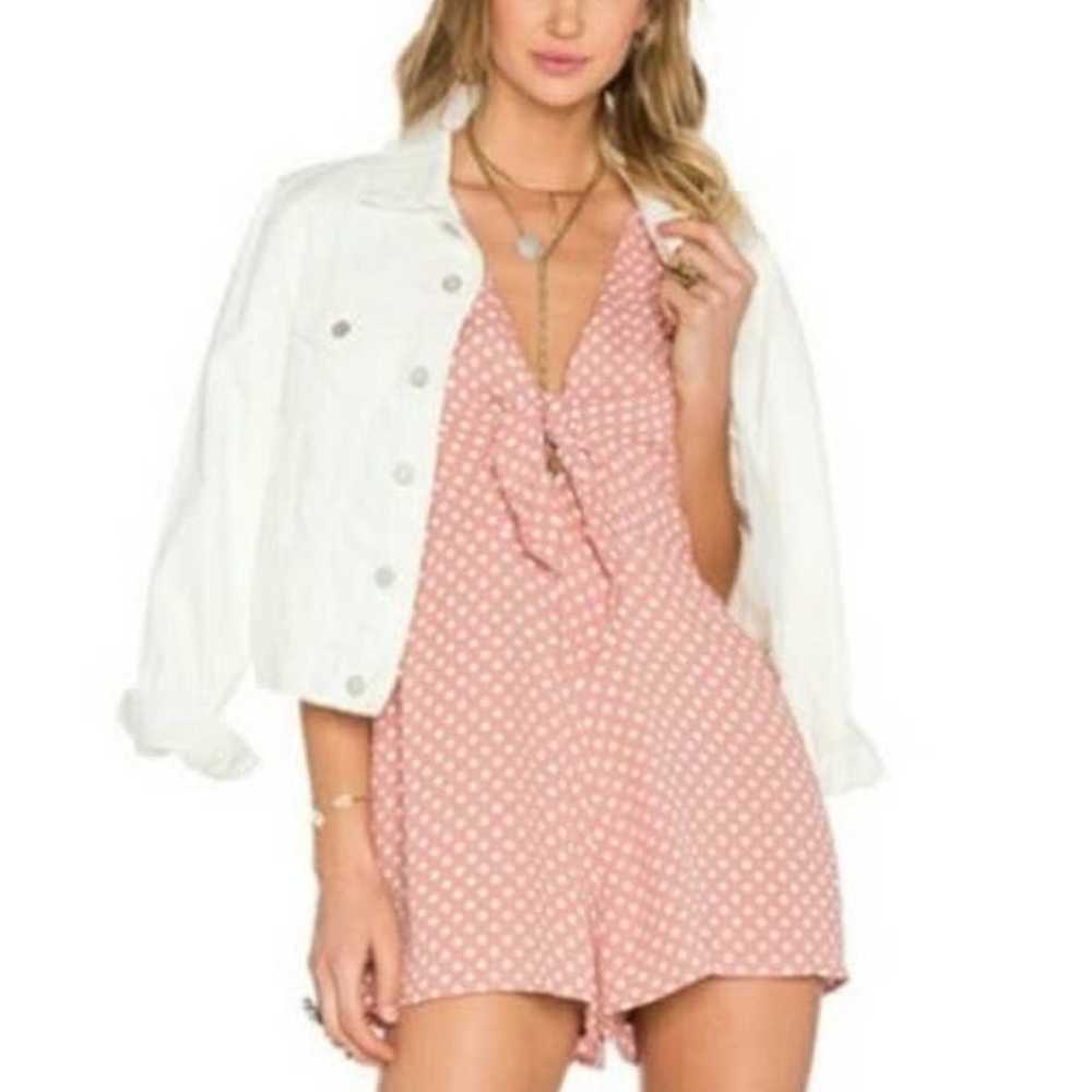 Privacy Please Dusty Pink Polkadot Romper Size Sm… - image 3