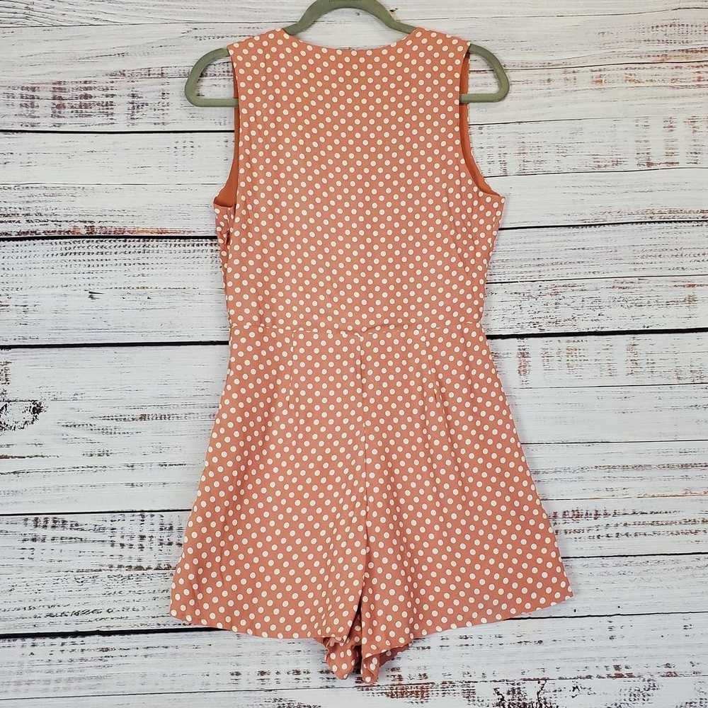Privacy Please Dusty Pink Polkadot Romper Size Sm… - image 4