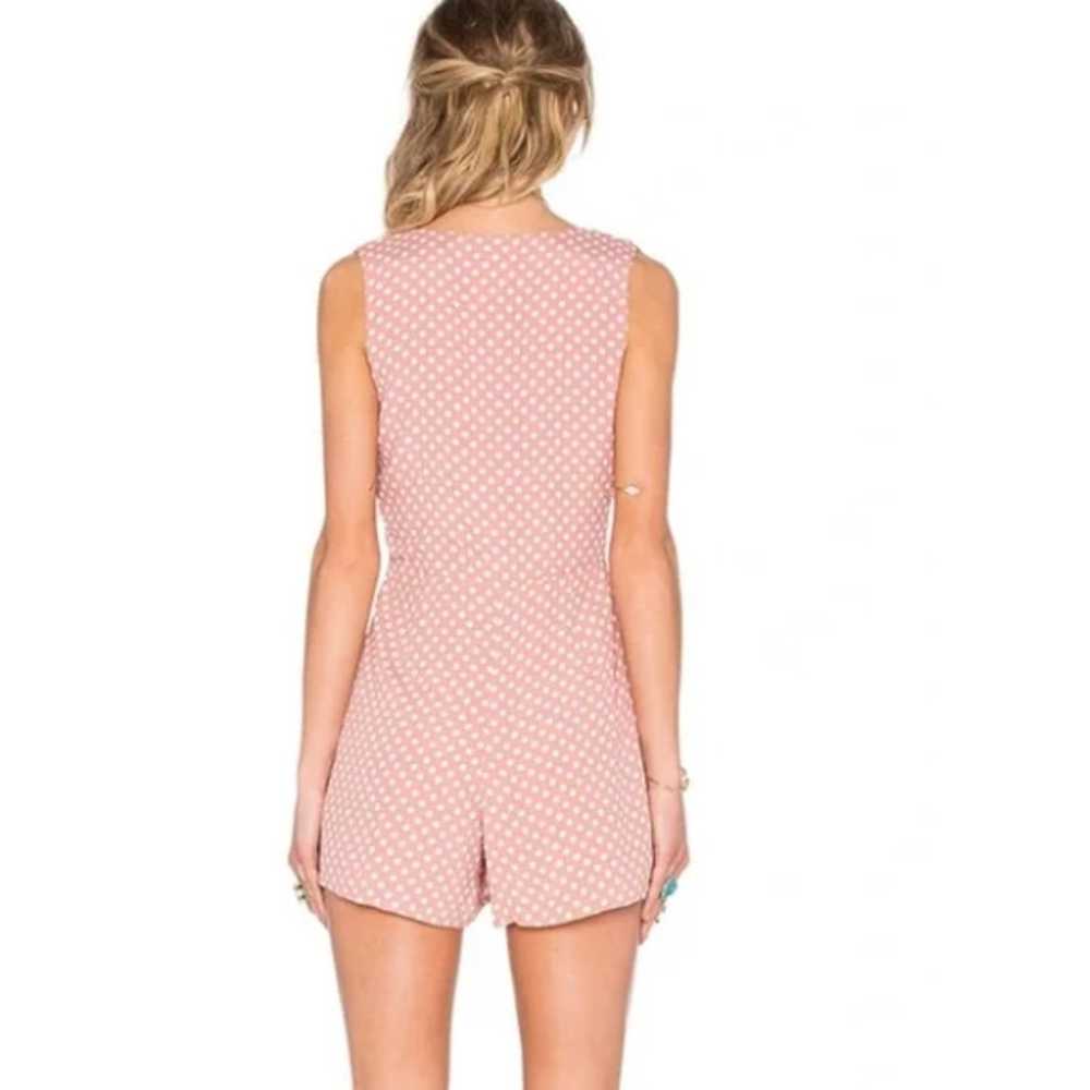 Privacy Please Dusty Pink Polkadot Romper Size Sm… - image 5