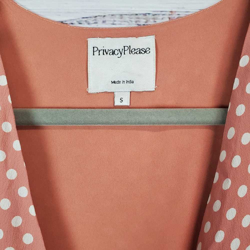 Privacy Please Dusty Pink Polkadot Romper Size Sm… - image 7