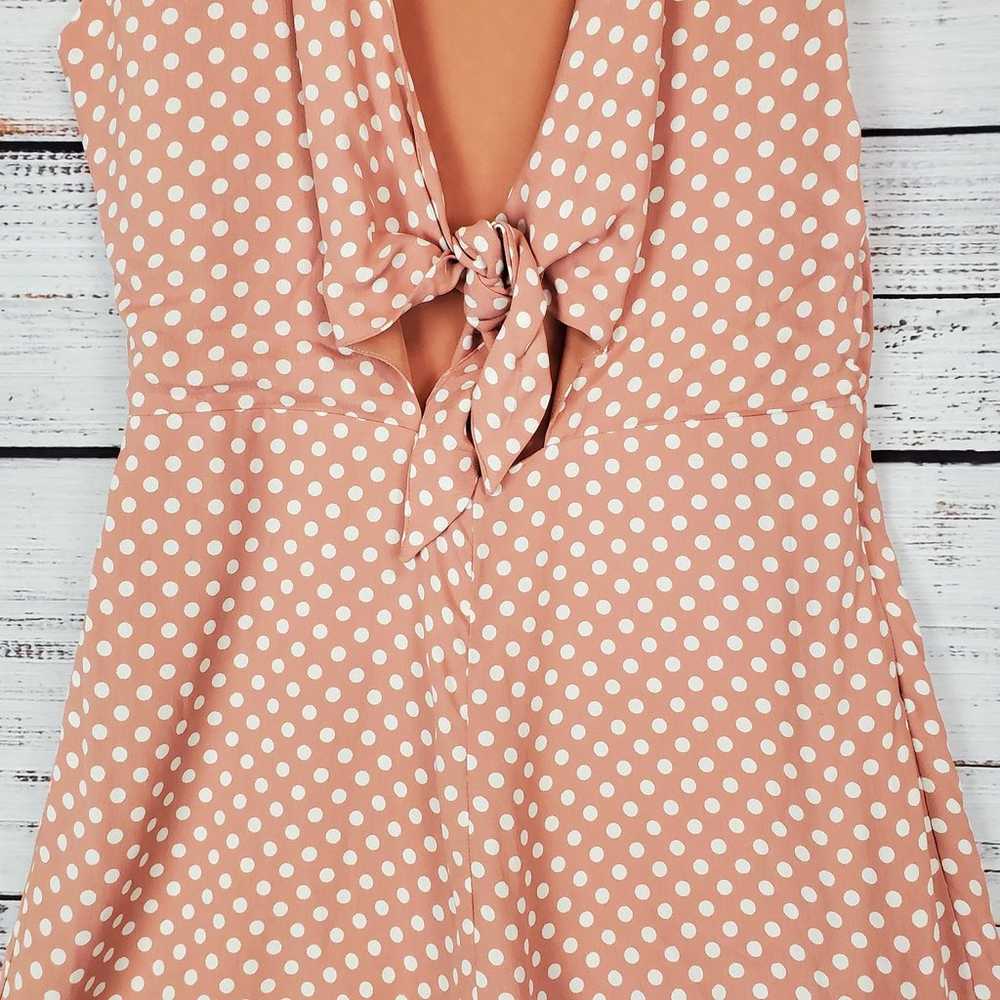 Privacy Please Dusty Pink Polkadot Romper Size Sm… - image 8