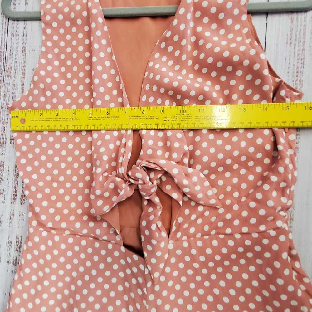 Privacy Please Dusty Pink Polkadot Romper Size Sm… - image 9