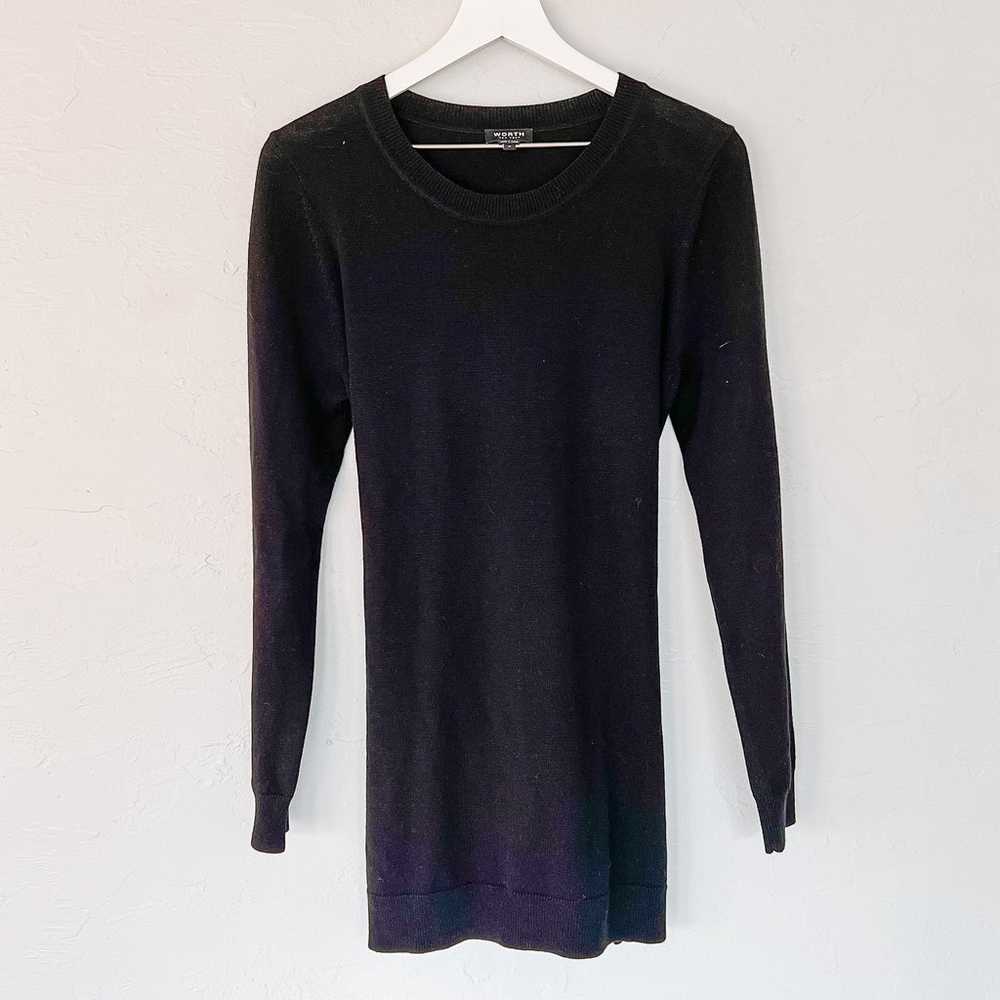 Worth New York Black Wool Sweater Dress Medium - image 5