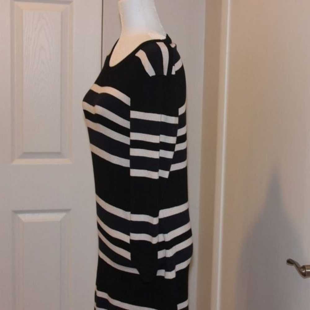 French Connection Black and White Striped Mini Dr… - image 8