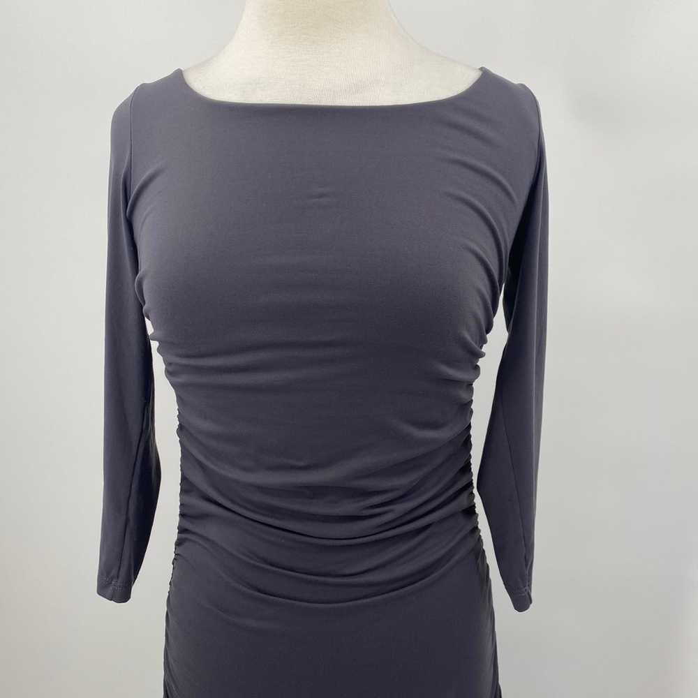 Susana Monaco Dress Ruched Bodycon Long Sleeves B… - image 3