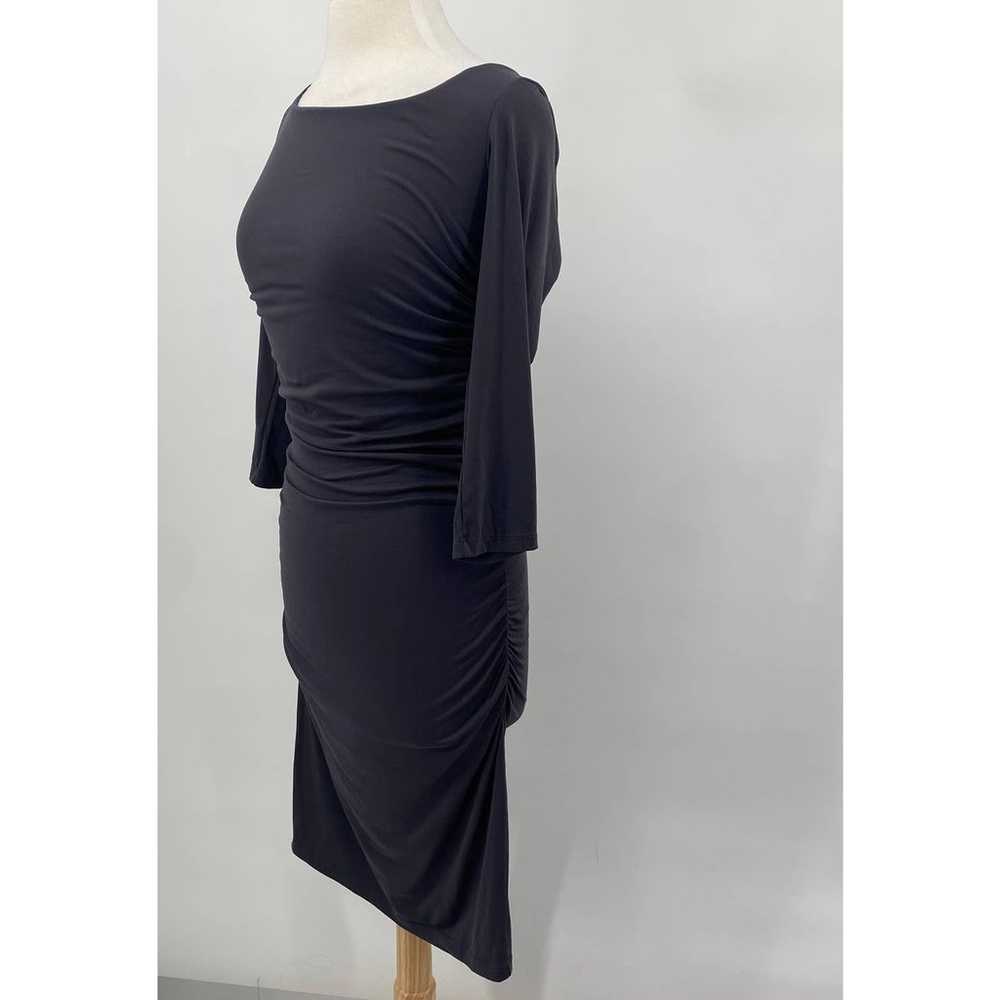 Susana Monaco Dress Ruched Bodycon Long Sleeves B… - image 4