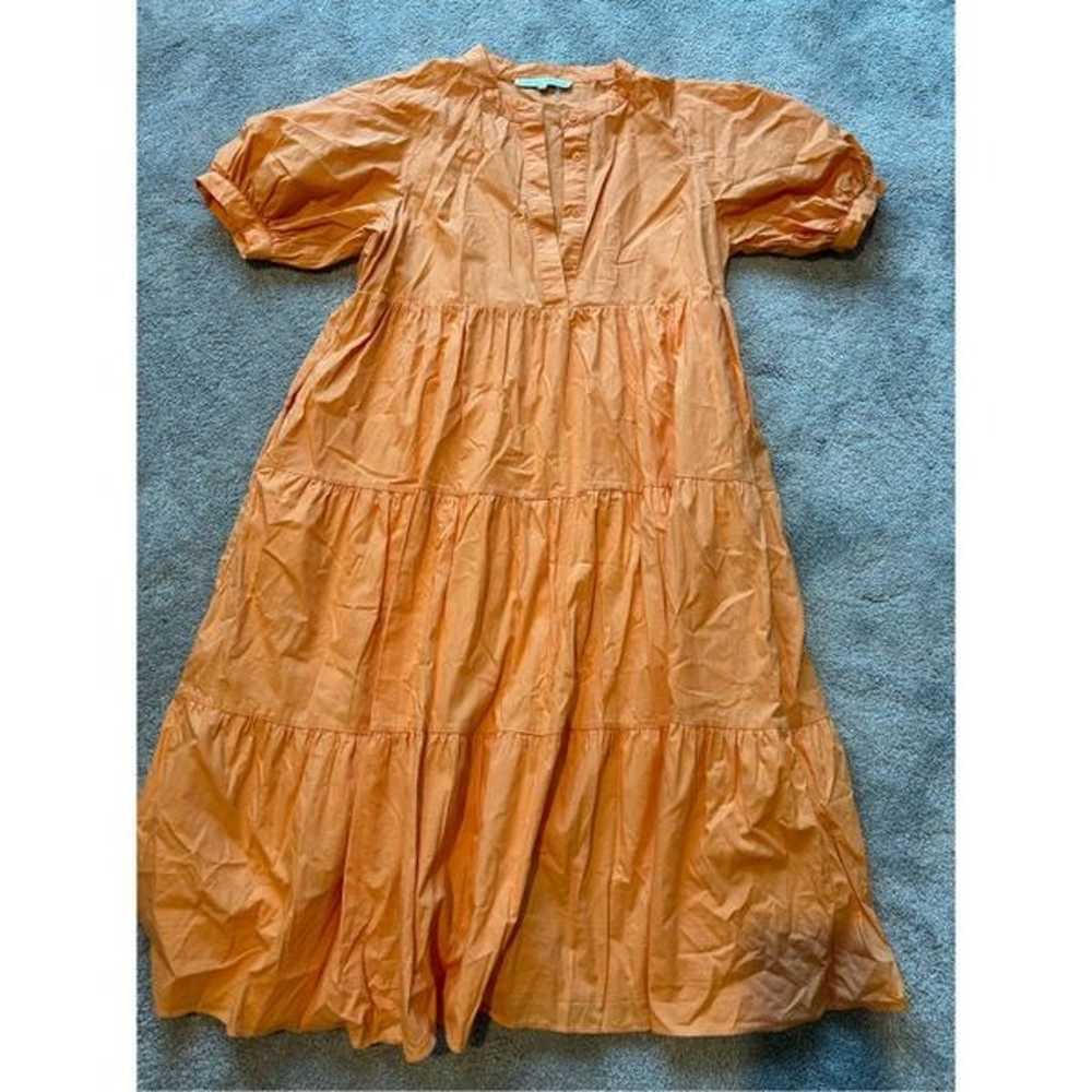 NWOT English Factory Short Puff Sleeve Midi Dress… - image 3