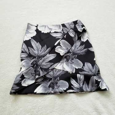 Keepsake Black+Gray Floral Mini Skirt - image 1