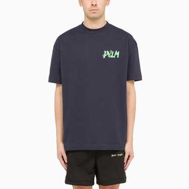 Palm Angels o1d2blof0524 Cotton T-Shirt in Navy B… - image 1