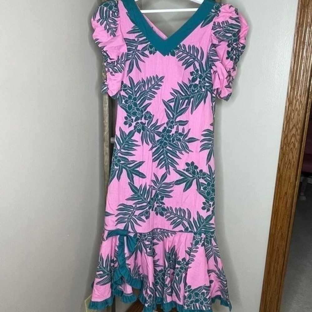 Hilo Hattie Vintage Hawaiian Print Maxi Dress - image 2