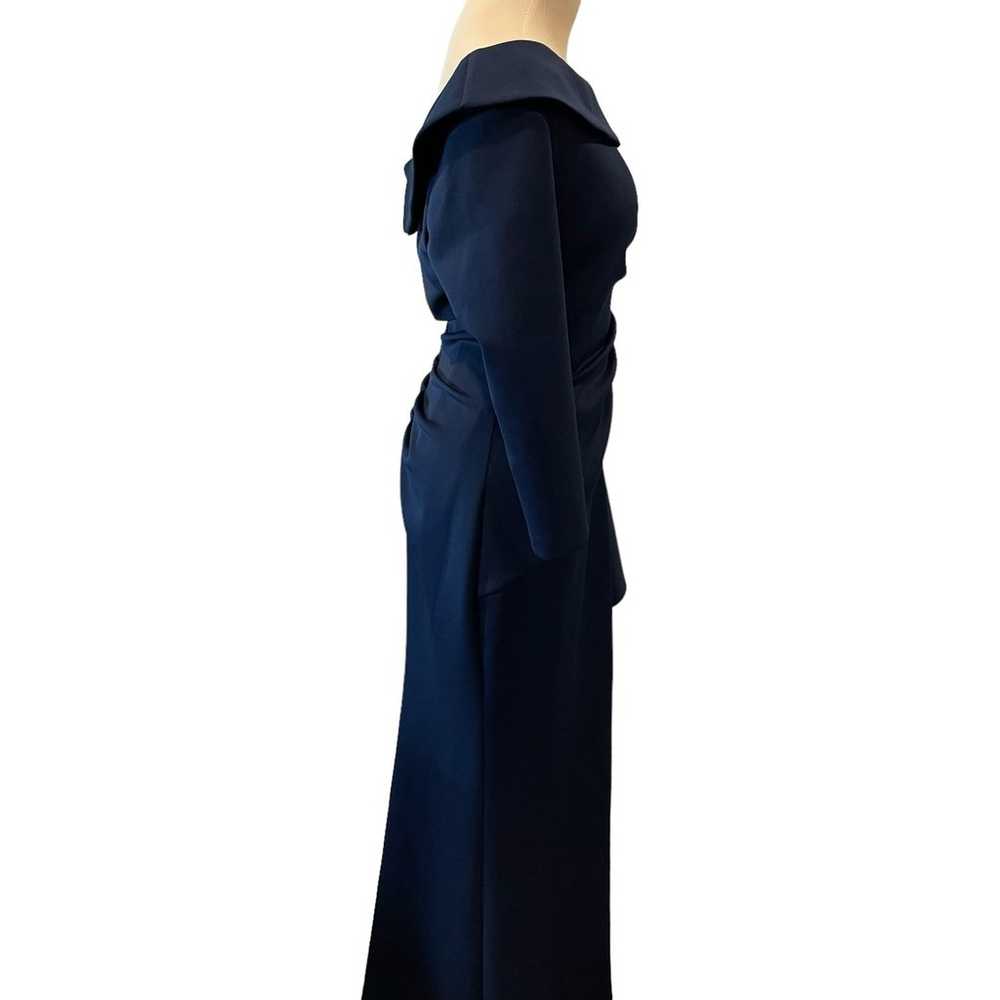 Xscape Dress Navy Blue Off shoulder Scuba Crepe 1… - image 4