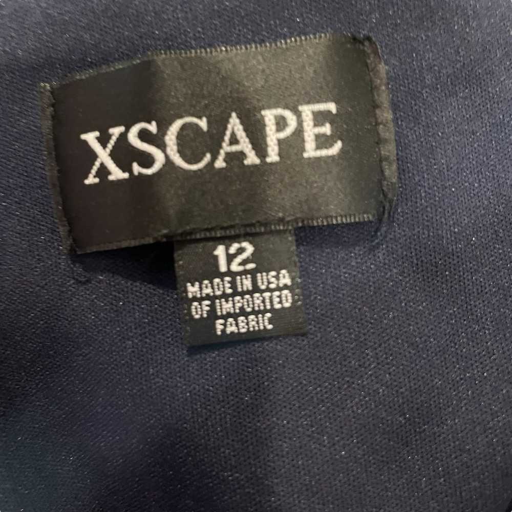Xscape Dress Navy Blue Off shoulder Scuba Crepe 1… - image 6