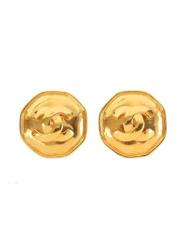 CHANEL 1995 Made Octagon Cc Mark Earring - image 1