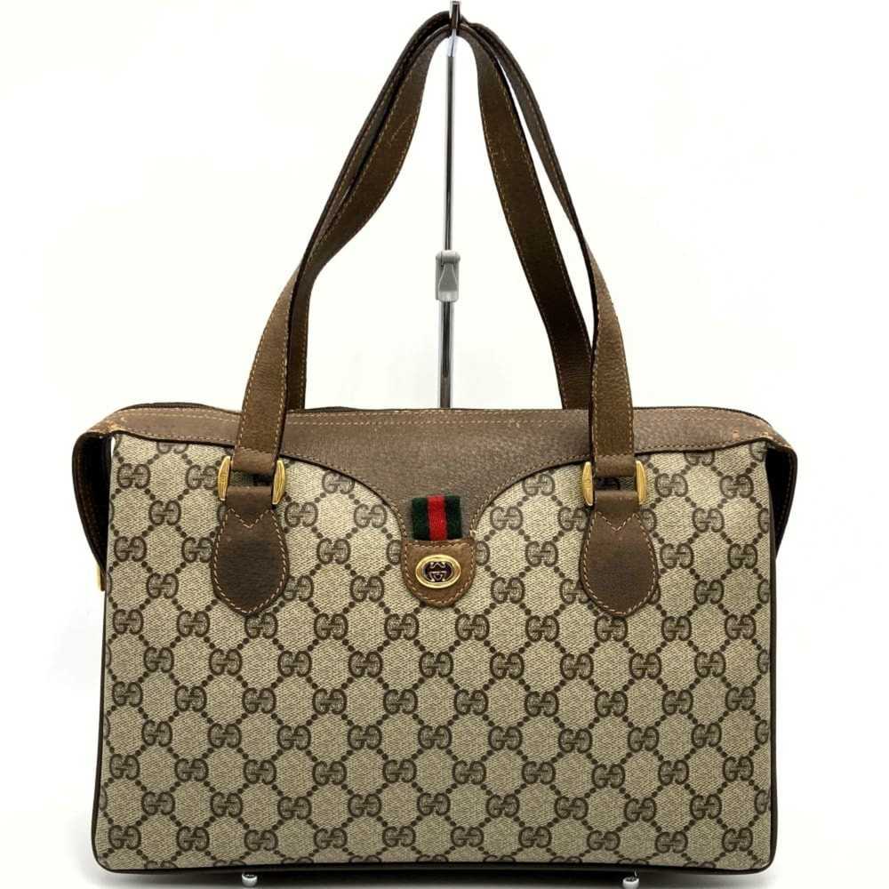 GUCCI Old Handbag Brown Interlocking G Sherry Lin… - image 1
