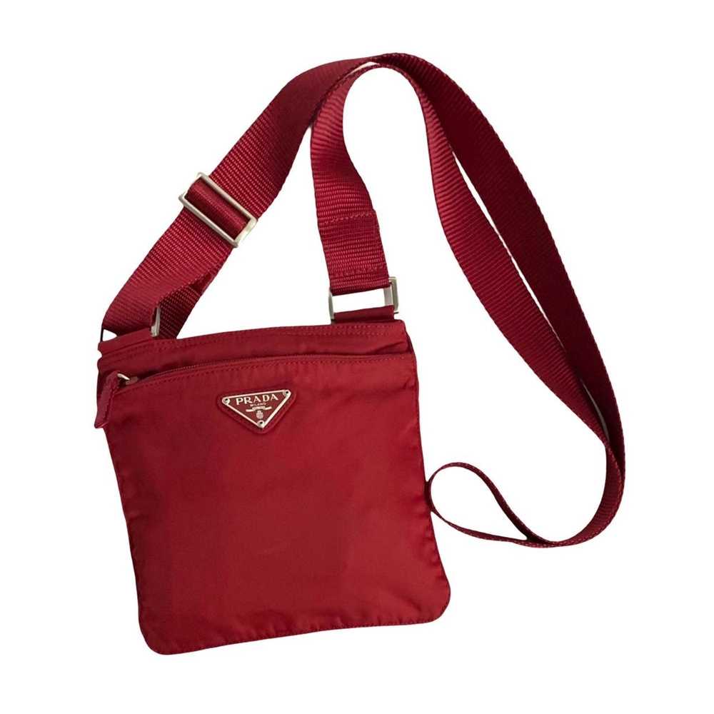 PRADA Triangle Metal Fittings Nylon Shoulder Bag … - image 1