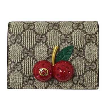 GUCCI Women's Wallet Bi-fold Cherry GG Supreme Br… - image 1