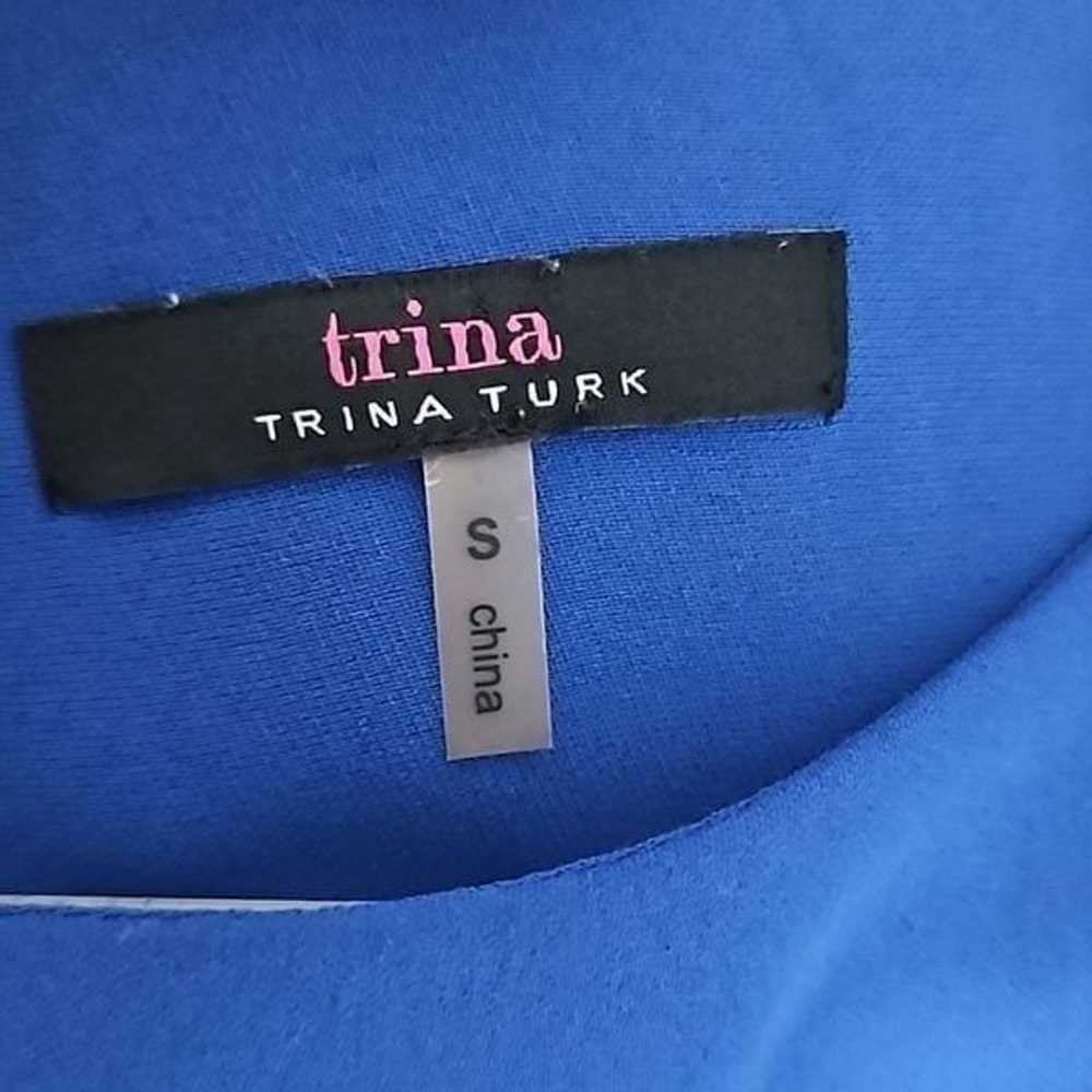 Trina Turk Adore Cobalt Blue Draped Dress Size Sm… - image 5