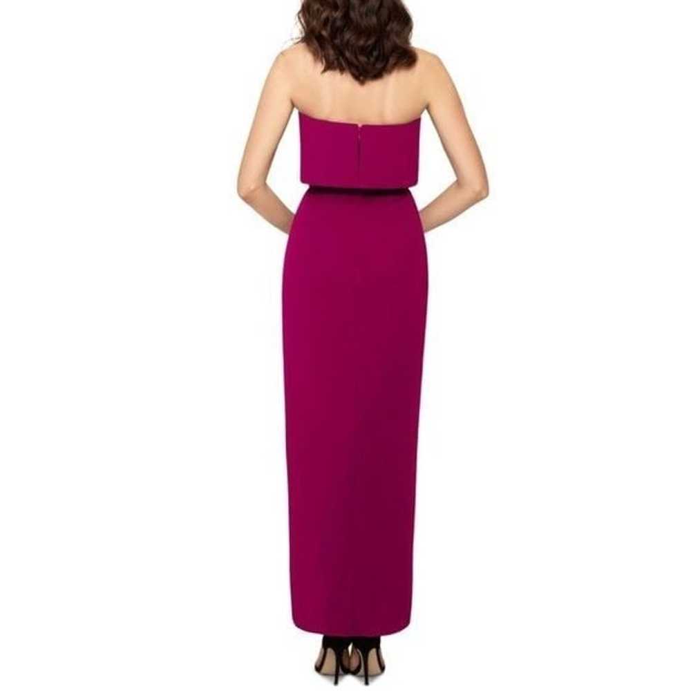 Xscape Strapless Tulip-Skirt Crepe Midi Dress in … - image 3