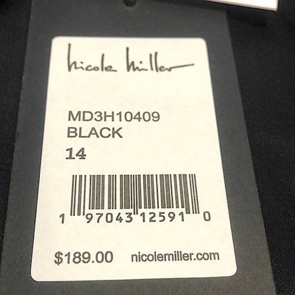 Nicole Miller midi dress black sequined velour sp… - image 7