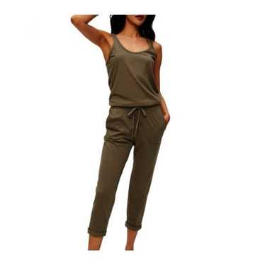 MICHAEL STARS Theo Dark Olive Jumpsuit Size Large… - image 1