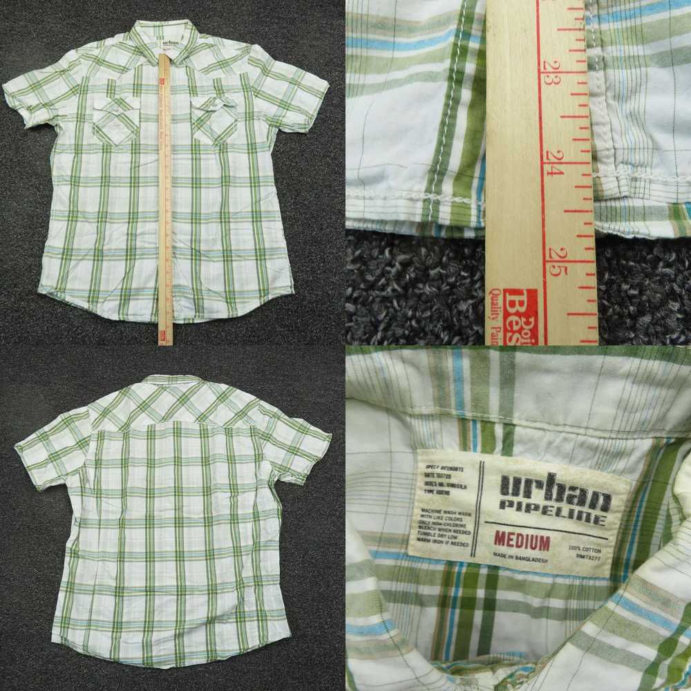 Vintage Urban Pipeline Shirt Adult Medium Green &… - image 4