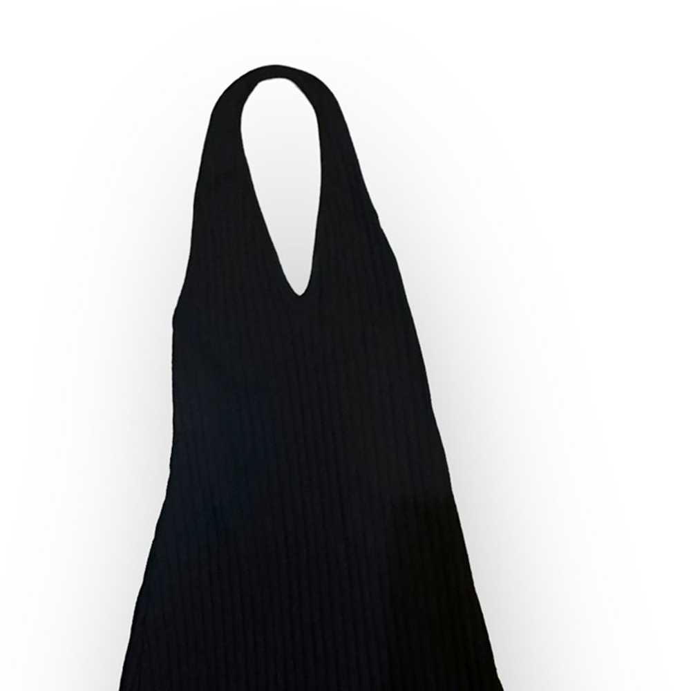 NWOT Vince Ribbed Halter Neck Midi Dress Black Co… - image 2