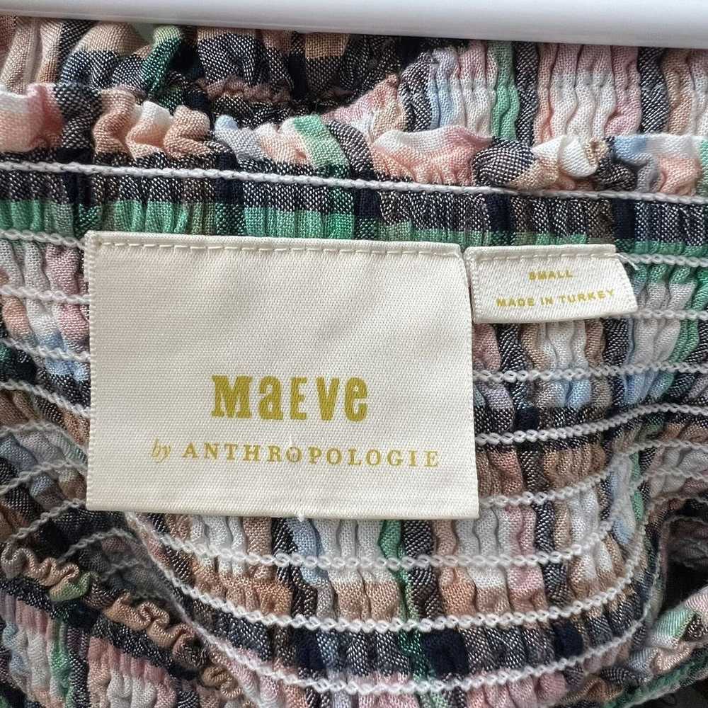 Anthropologie Maeve Cerie Smocked Midi Dress ging… - image 11