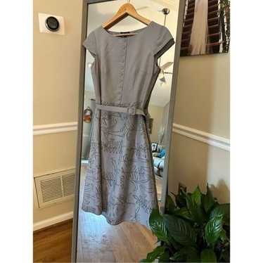 Due per Due Veste Silk Sheath Dress Gray Size 4 - image 1