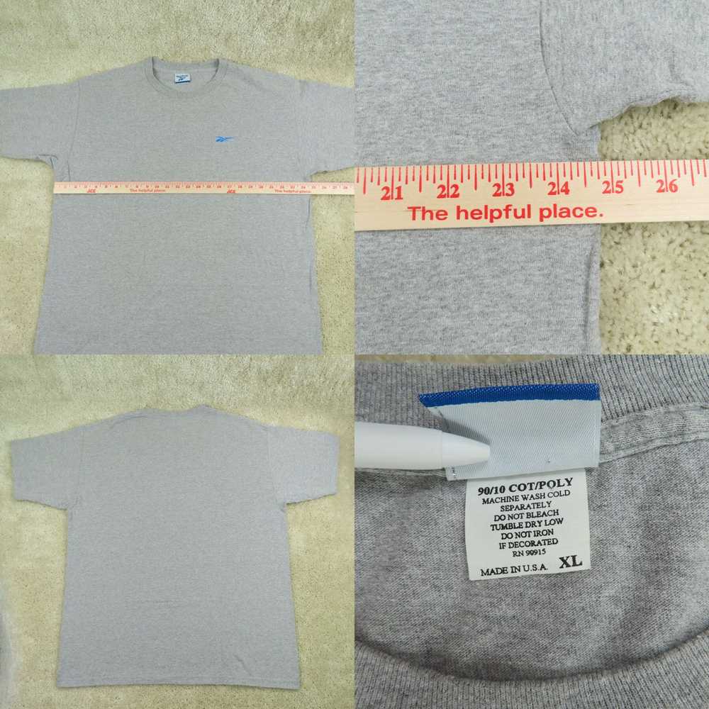 Reebok Vtg Reebok Shirt Adult XL Gray Short Sleev… - image 4