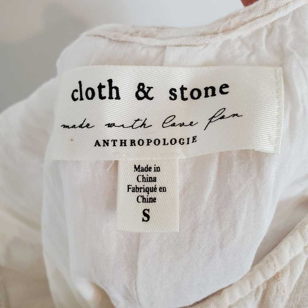 Anthropologie Cloth & Stone Beige White Striped T… - image 5