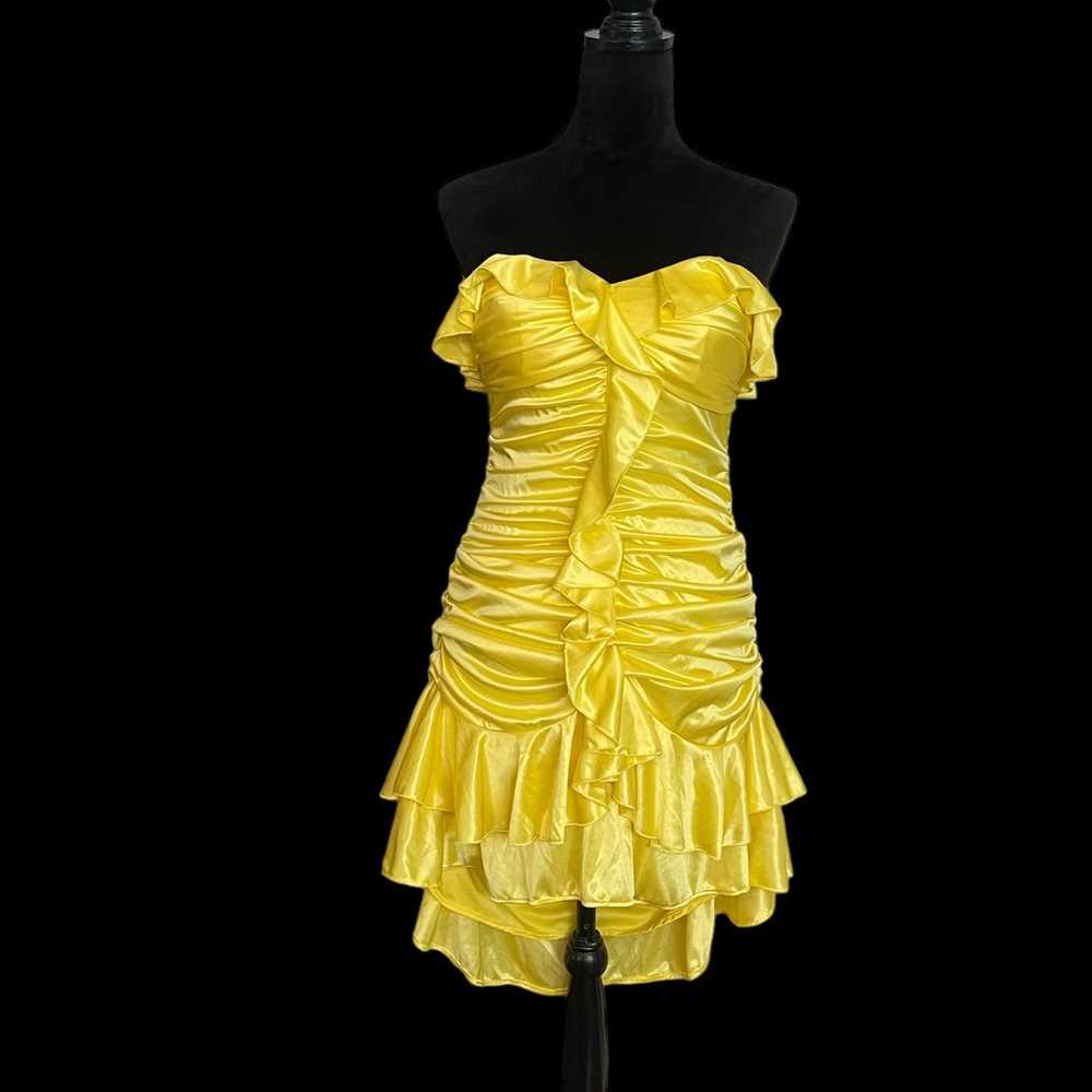 Yellow draped Masquerade dress - image 1