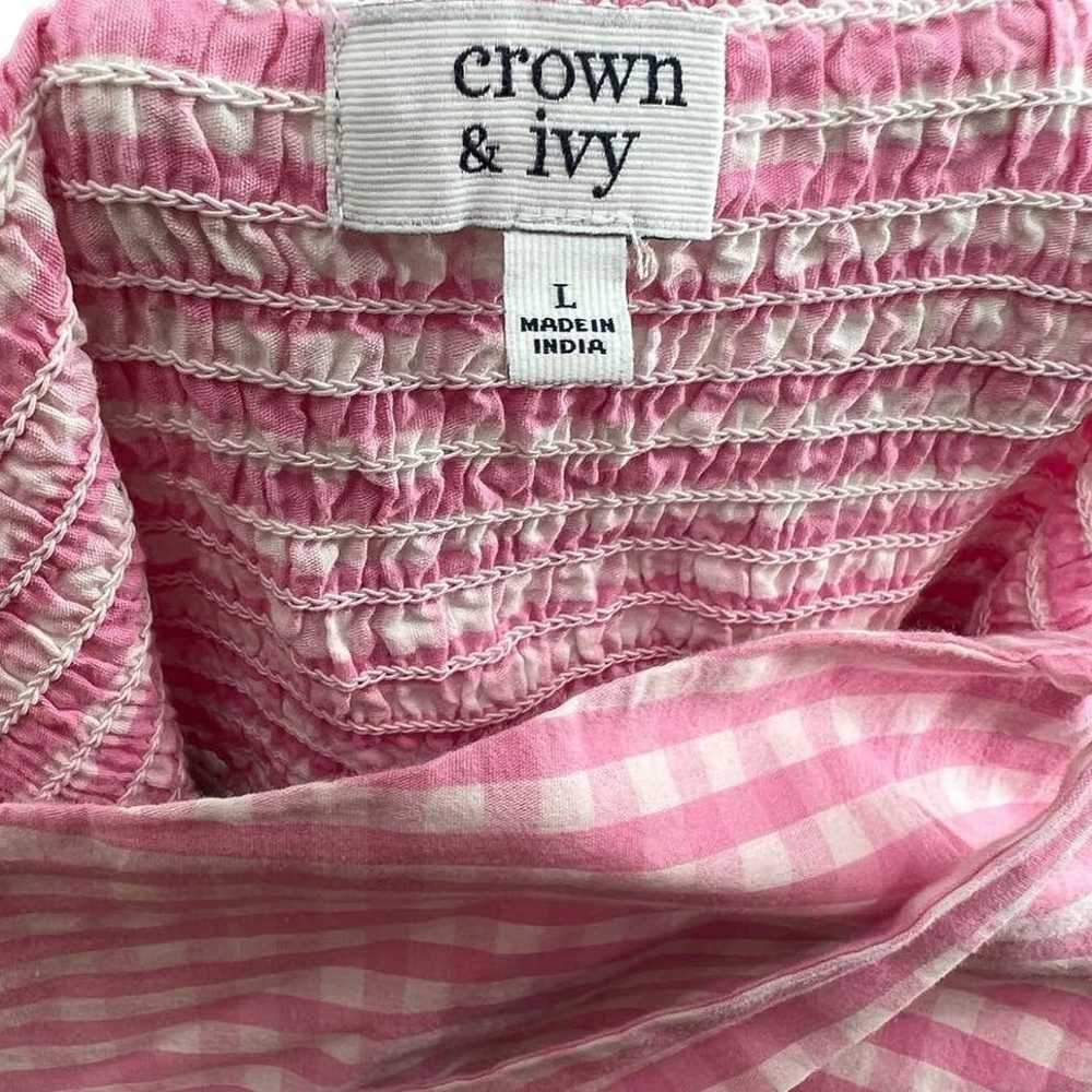 Crown & Ivy Layered Color Checked Maxi Dress 100%… - image 3