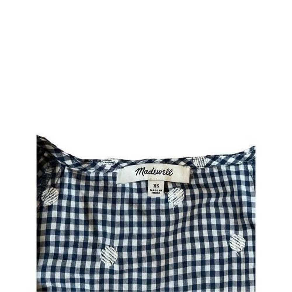 Madewell Embroidered Gingham Faux-Wrap Tie-Waist … - image 5