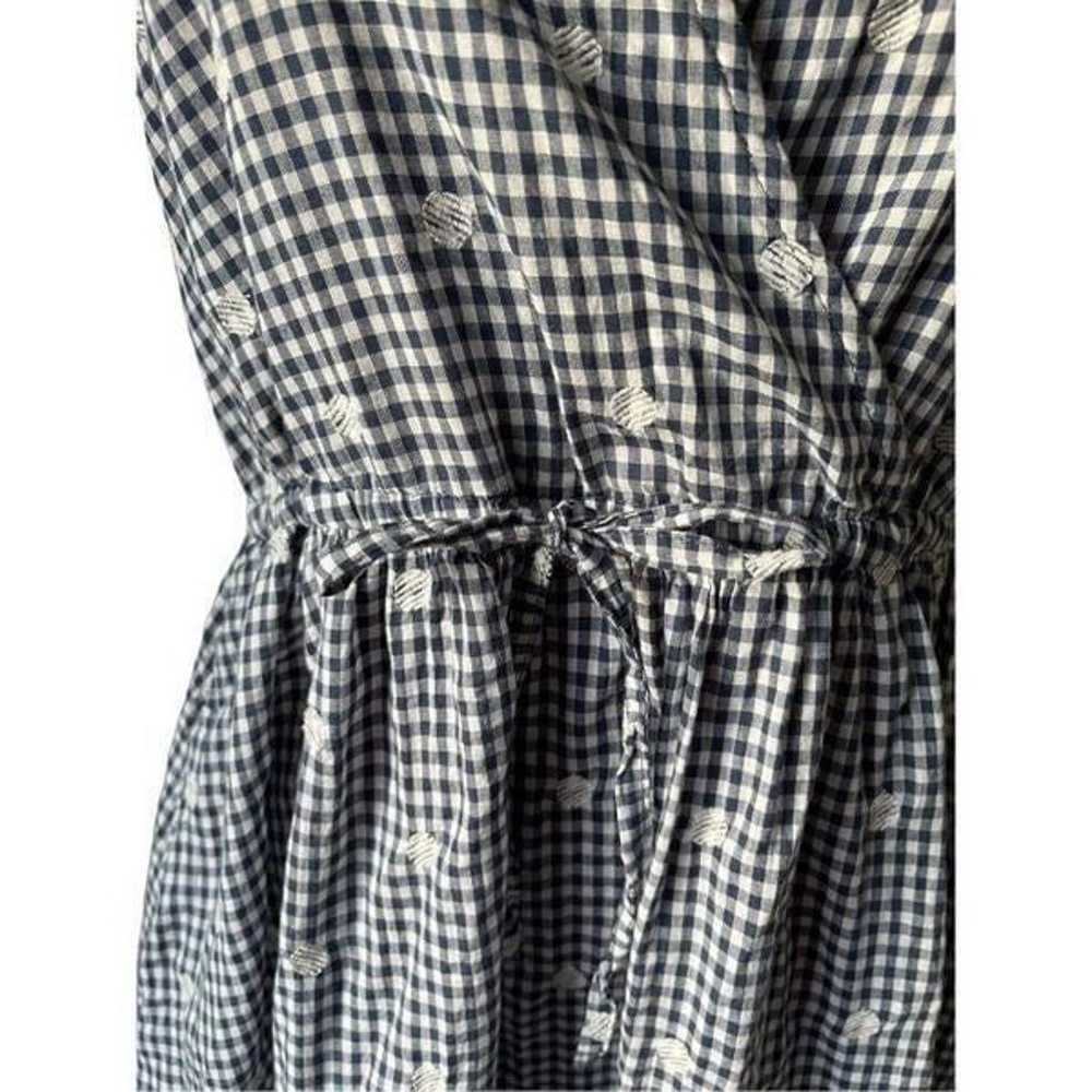 Madewell Embroidered Gingham Faux-Wrap Tie-Waist … - image 8
