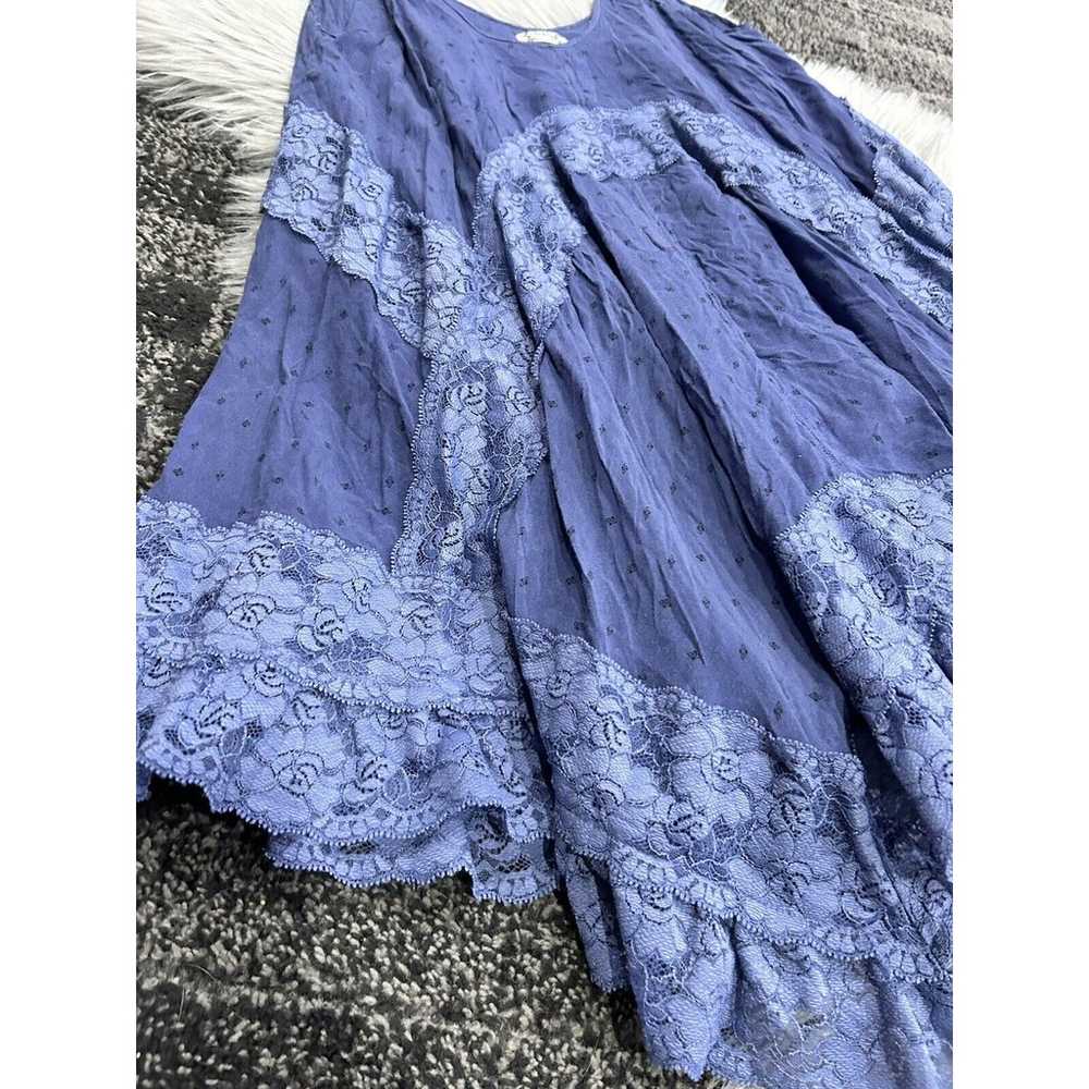 Free People Intimately She Swings Slip Blue Dress… - image 2