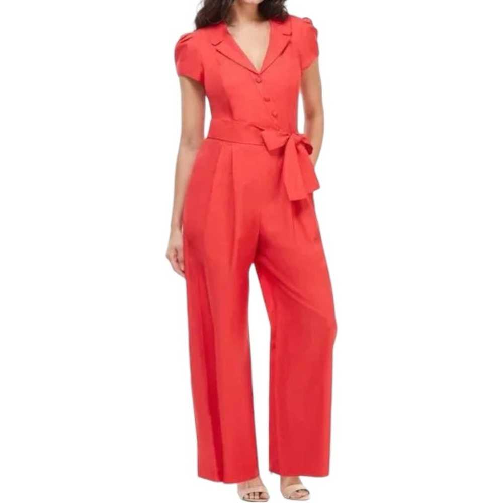 Gal Meets Glam Camille Venetian Red Jumpsuit - image 1