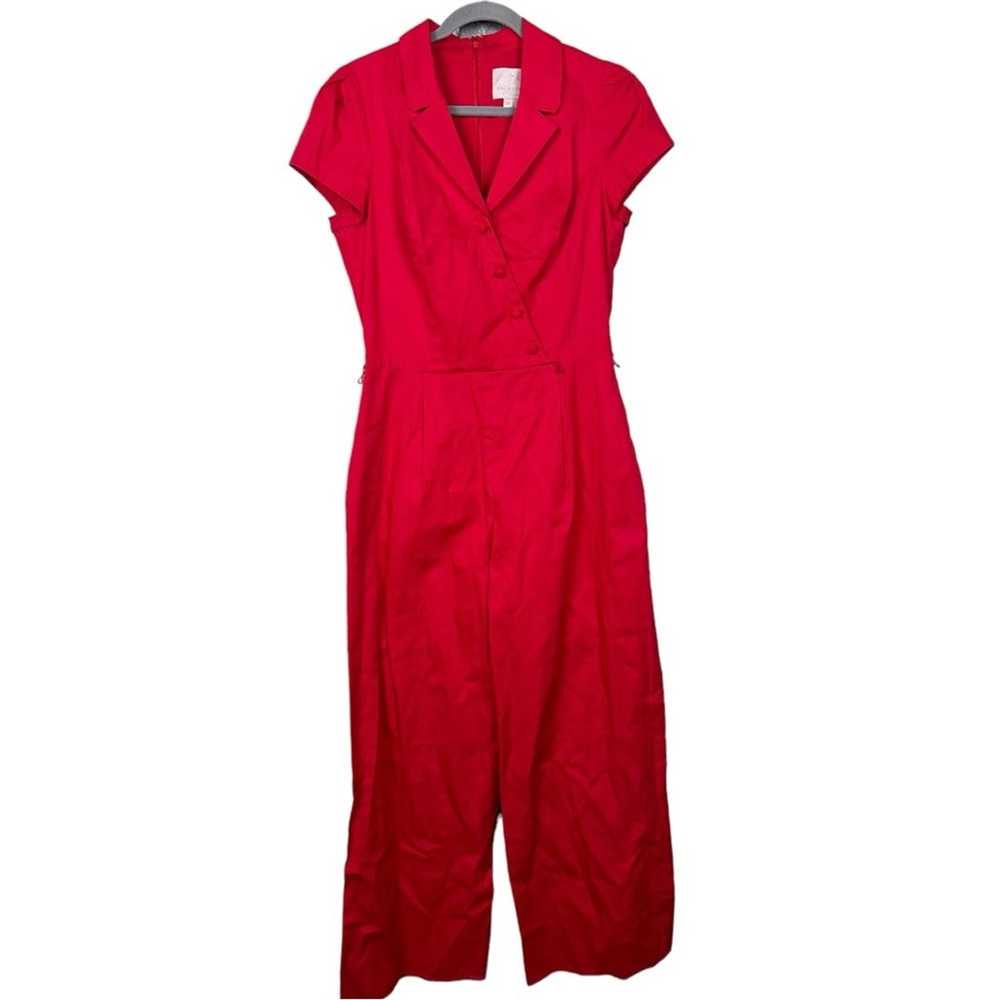 Gal Meets Glam Camille Venetian Red Jumpsuit - image 3