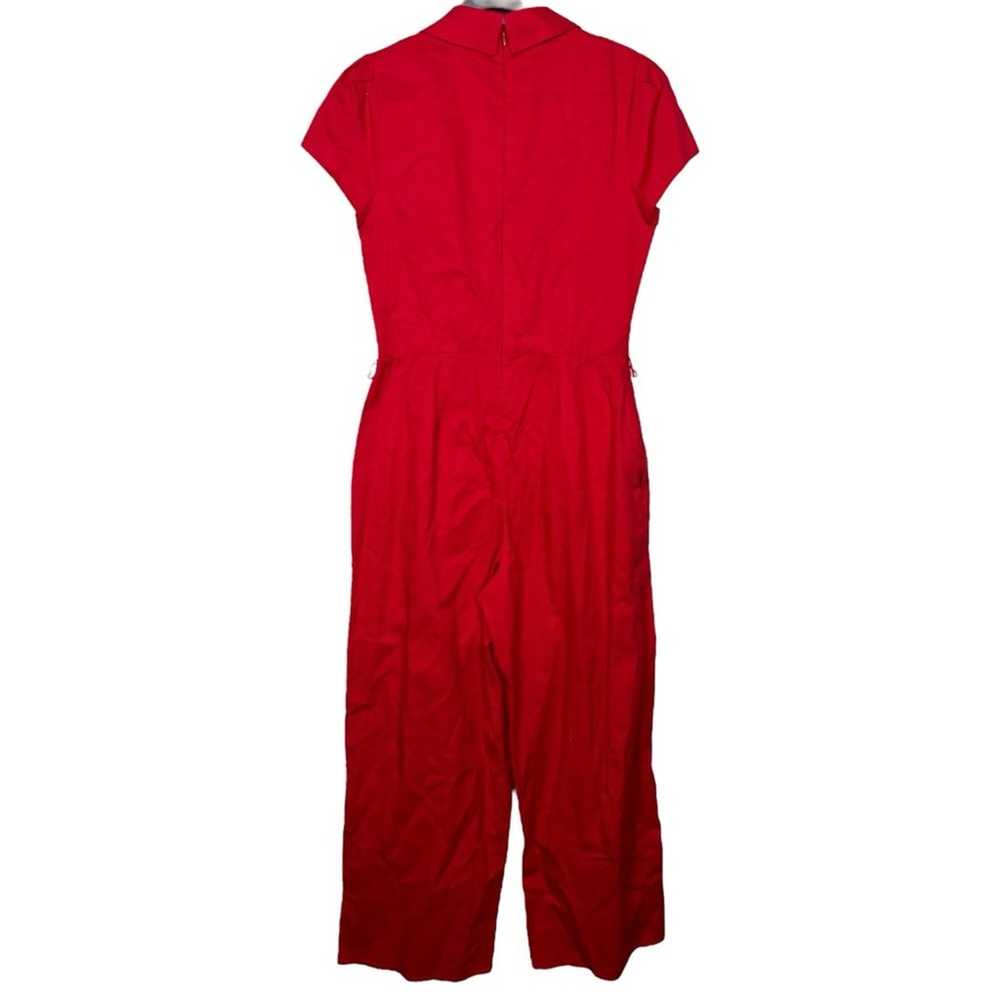 Gal Meets Glam Camille Venetian Red Jumpsuit - image 6