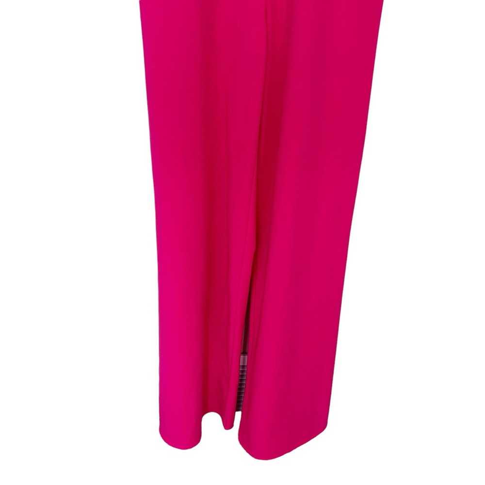 Bebe Pink Spaghetti Strap Belted Jumpsuit Sz 8 - image 4