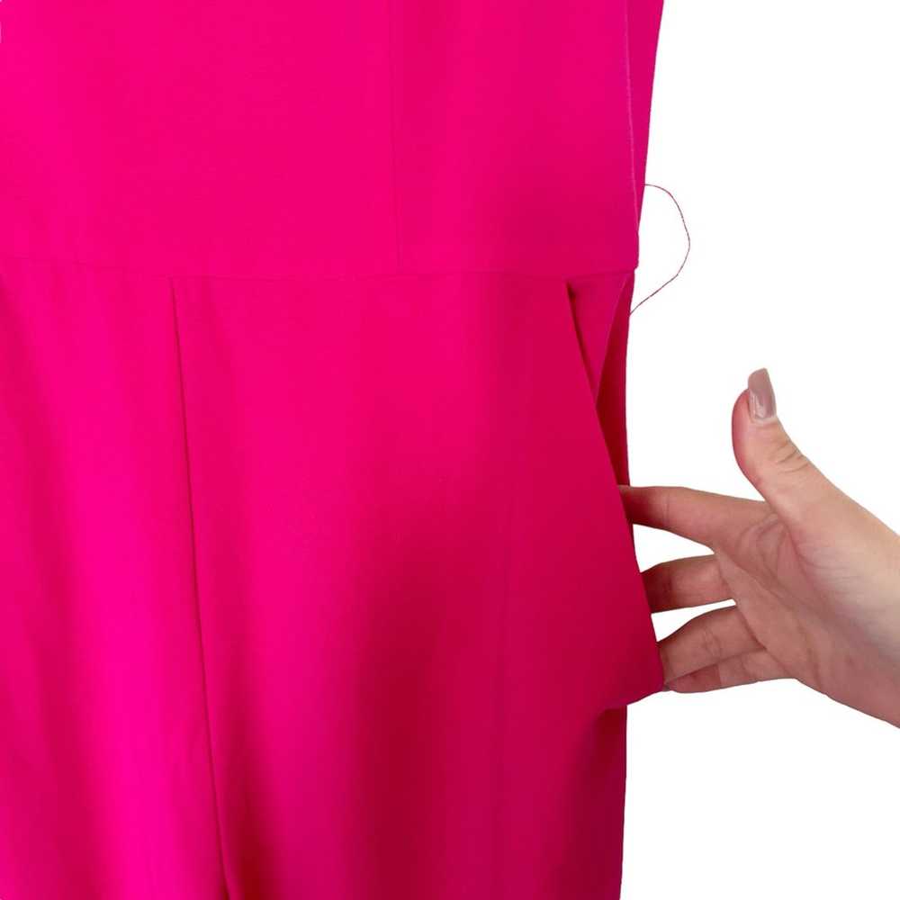 Bebe Pink Spaghetti Strap Belted Jumpsuit Sz 8 - image 5