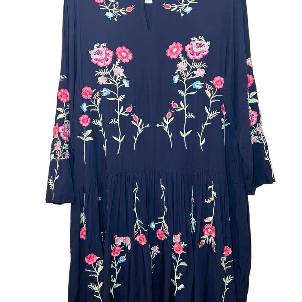 Philosophy Allison Embroidered Tunic Dress XL Flo… - image 8