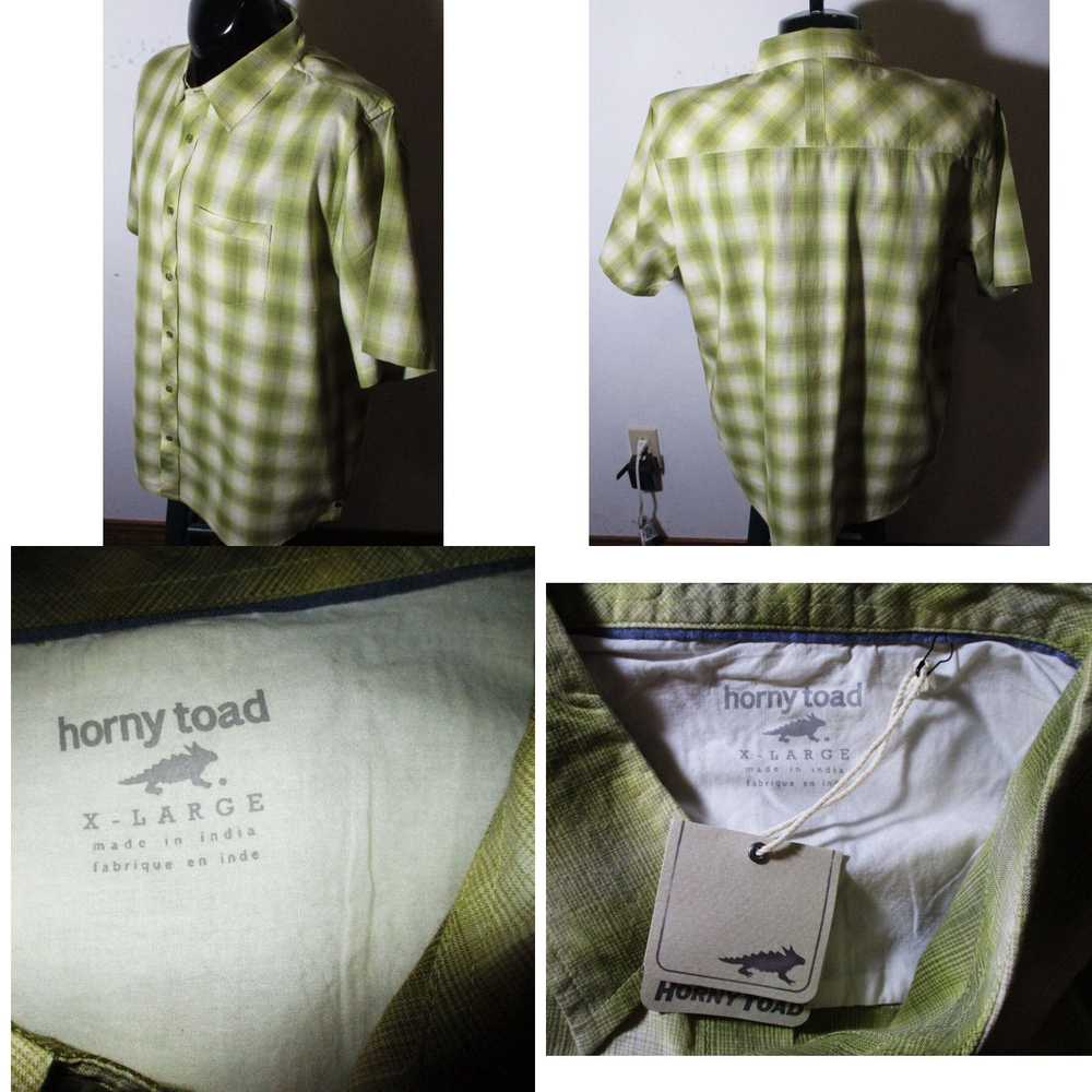 Vintage Men's HORNY TOAD Green 100% Organic Cotto… - image 4