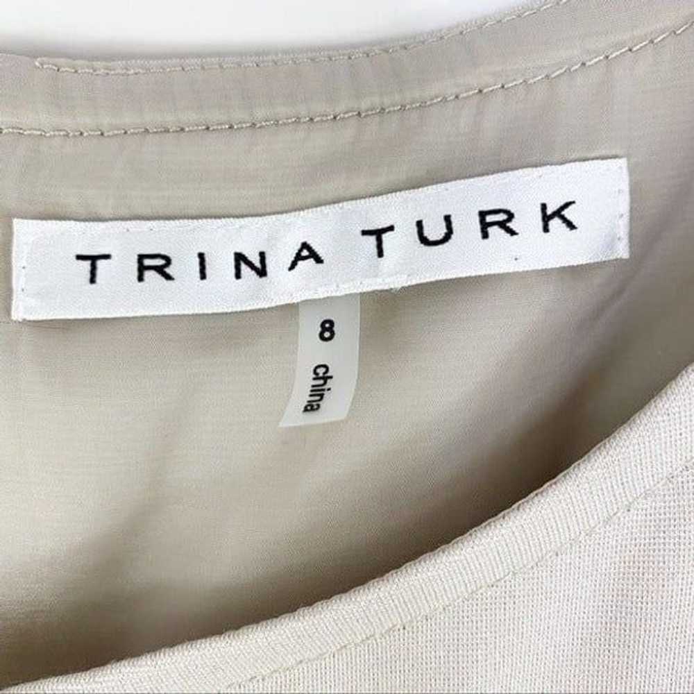 Trina Turk Leatrice Taupe Navy Color-block Sheath… - image 6