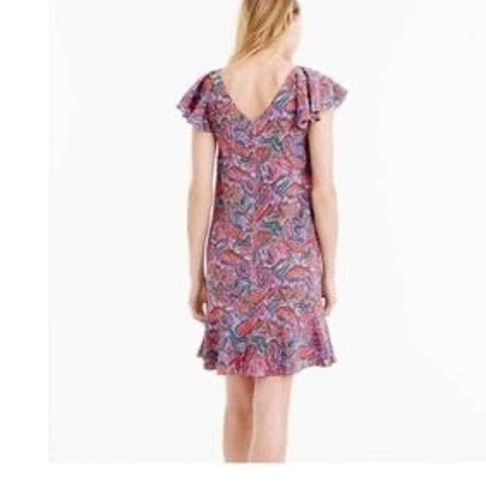 J. Crew Silk Vibrant Floral Dress Size 8 - image 7
