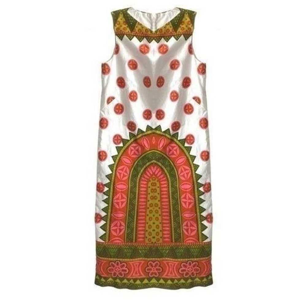 60s Vintage Palm Springs Floral Tribal Sleeveless… - image 1