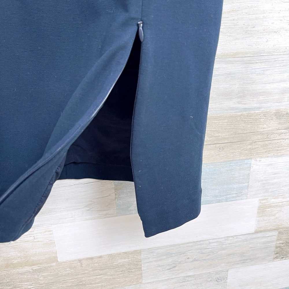 WORTH Half Sleeve Ponte Sheath Dress Navy Blue Zi… - image 3