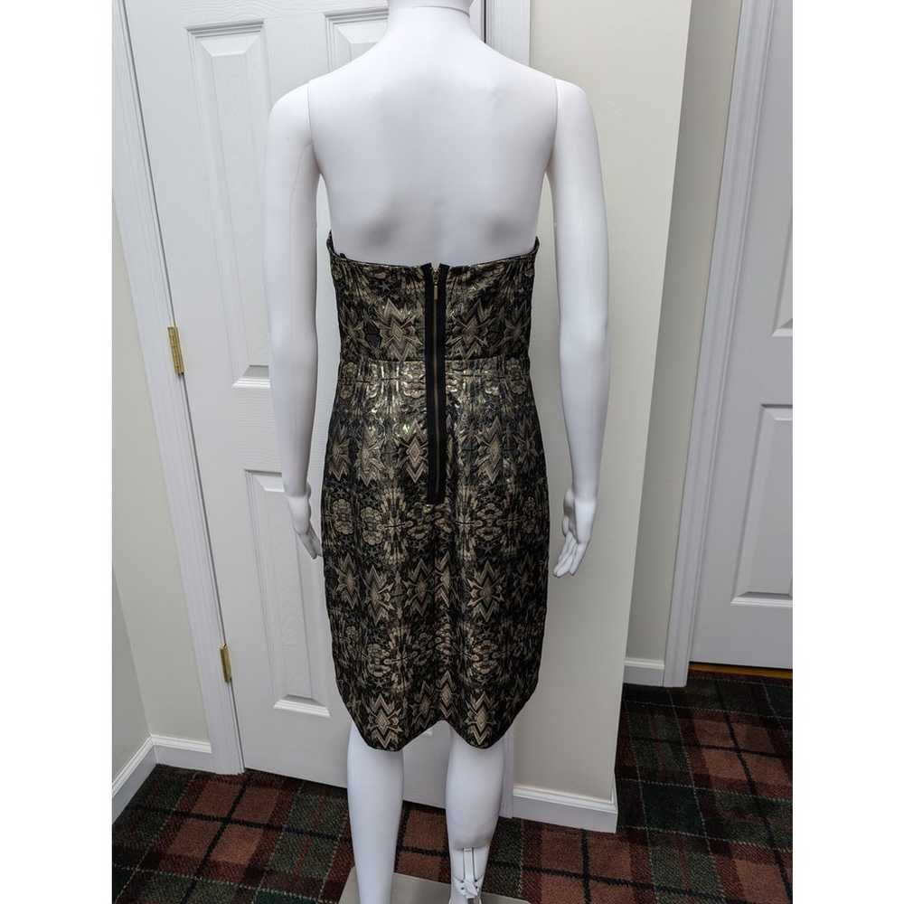 Nicole Miller Dress Size 6 Strapless Brocade Art … - image 5
