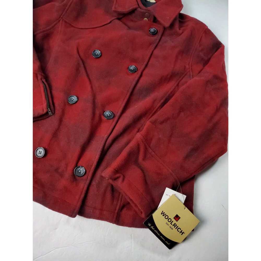 Vintage Woolrich Raeburn Peacoat XL Womens Red Pl… - image 2